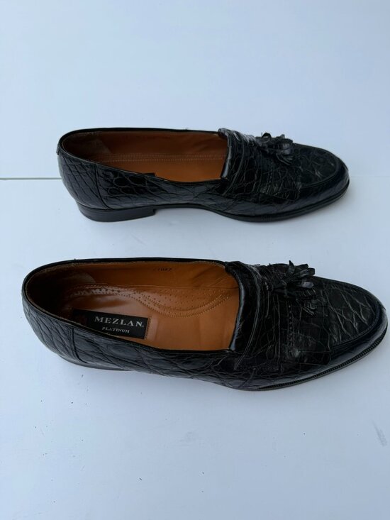 Mezlan 1129 Genuine Crocodile Dress Shoes – Size 12M – Black main image 4